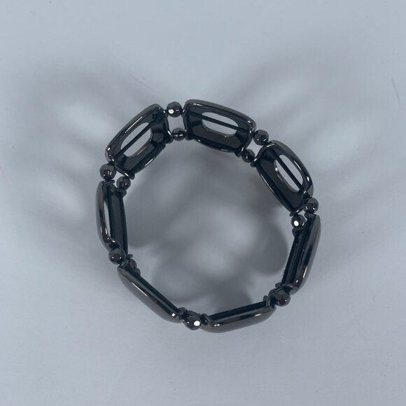 Lia Sophia Black Galena Stretch Bangle Bracelet - Picture 2 of 3